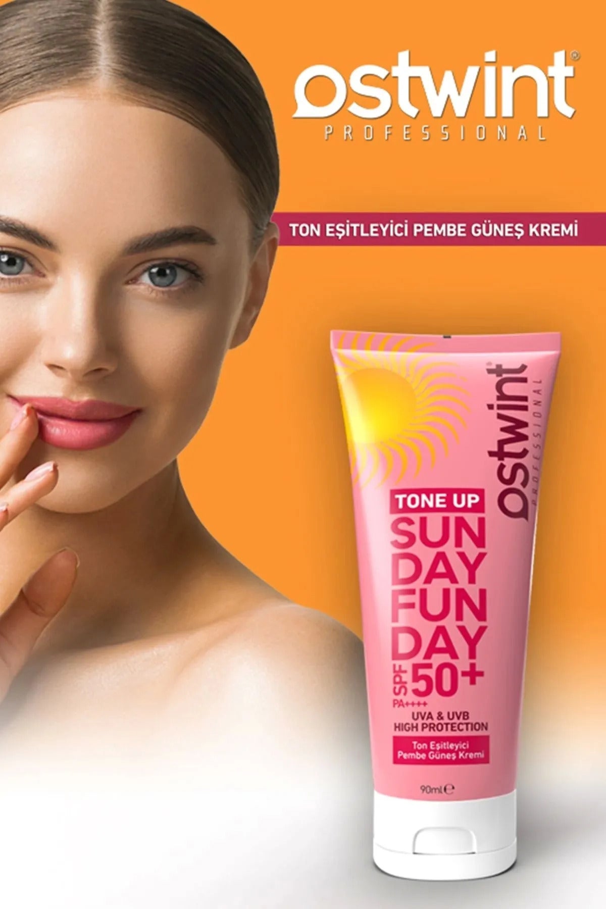 Ostwint Yüksek Koruma SPF50 Tone-Up & Leke Karşıtı Güneş Kremi 90 ml